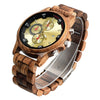 Date Display Wooden Watch